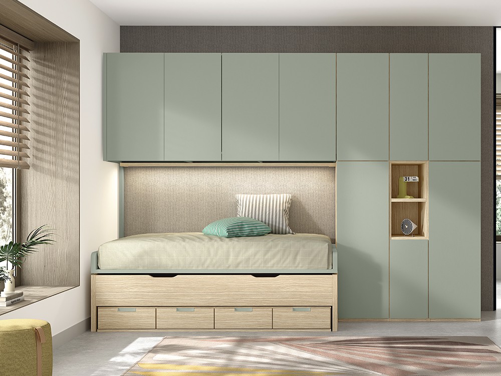 Dormitorio con una gran cantidad de espacio de almacenaje AD053 de Glicerio Chaves