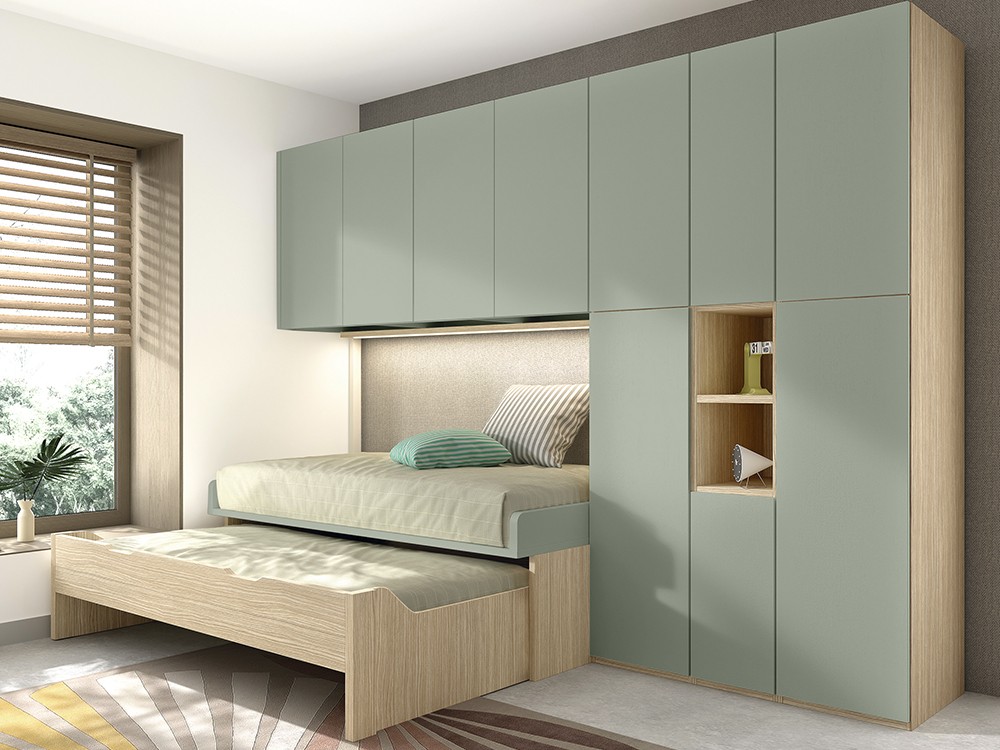 Composición de dormitorio personalizable en todos los acabados de la carta de Glicerio Chaves