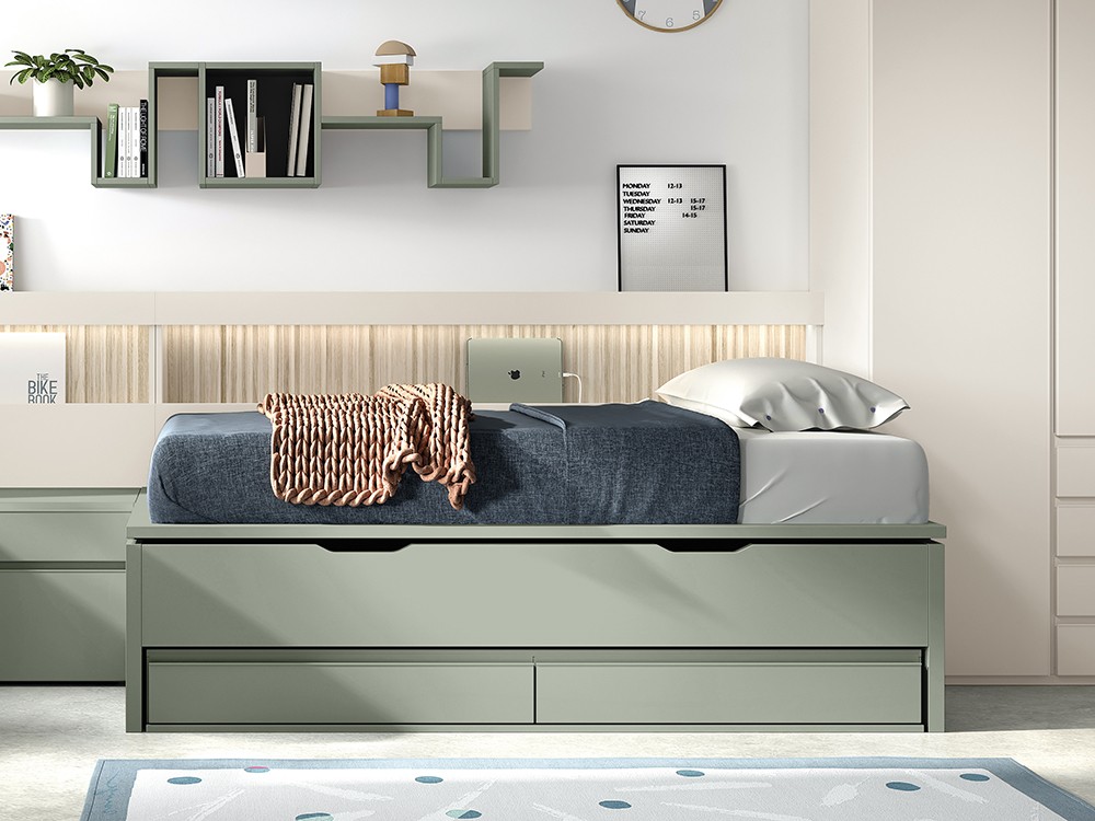 Bicama con arrastre y cajones AD054 de Glicerio Chaves