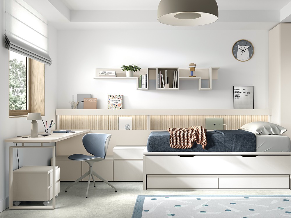 Dormitorio con una gran cantidad de espacio de almacenaje AD054 de Glicerio Chaves