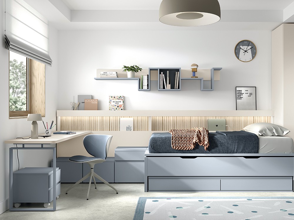 Puedes elegir el color para personalizar tu dormitorio juvenil a medida 054 Advance Formas de Glicerio Chaves