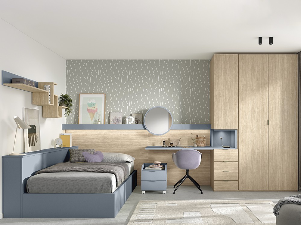 Dormitorio con una gran cantidad de espacio de almacenaje AD055 de Glicerio Chaves