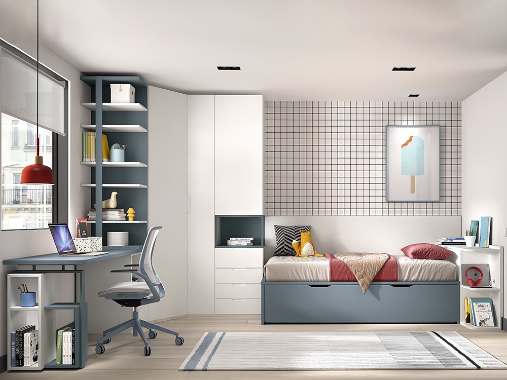 Dormitorio juvenil Bicama Advance Formas 56 de Glicerio Chaves