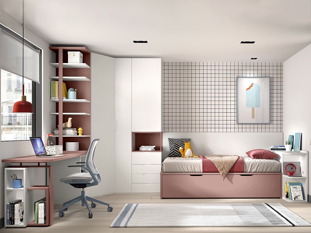 El dormitorio completo incluye el armario y la zona de estudio AD056 Glicerio Chaves