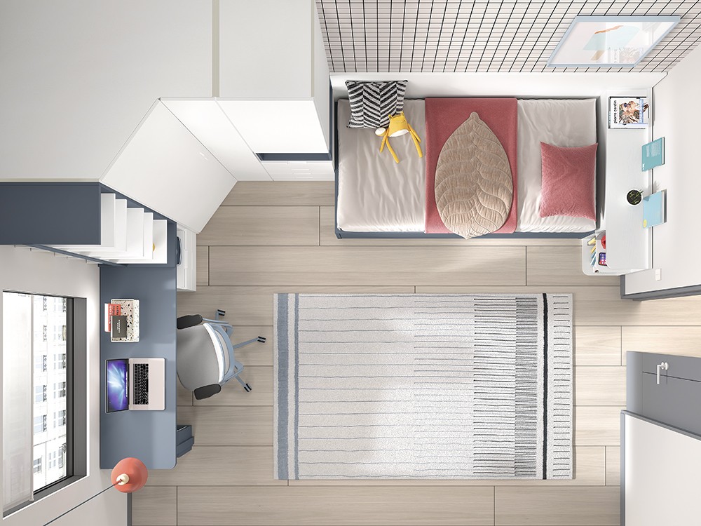 Vista del dormitorio juvenil de Glicerio Chaves AD056