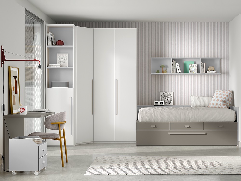 El dormitorio completo incluye el armario y la zona de estudio AD058 Glicerio Chaves