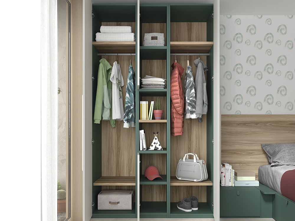 Interior del armario del dormitorio AD059 de Glicerio Chaves