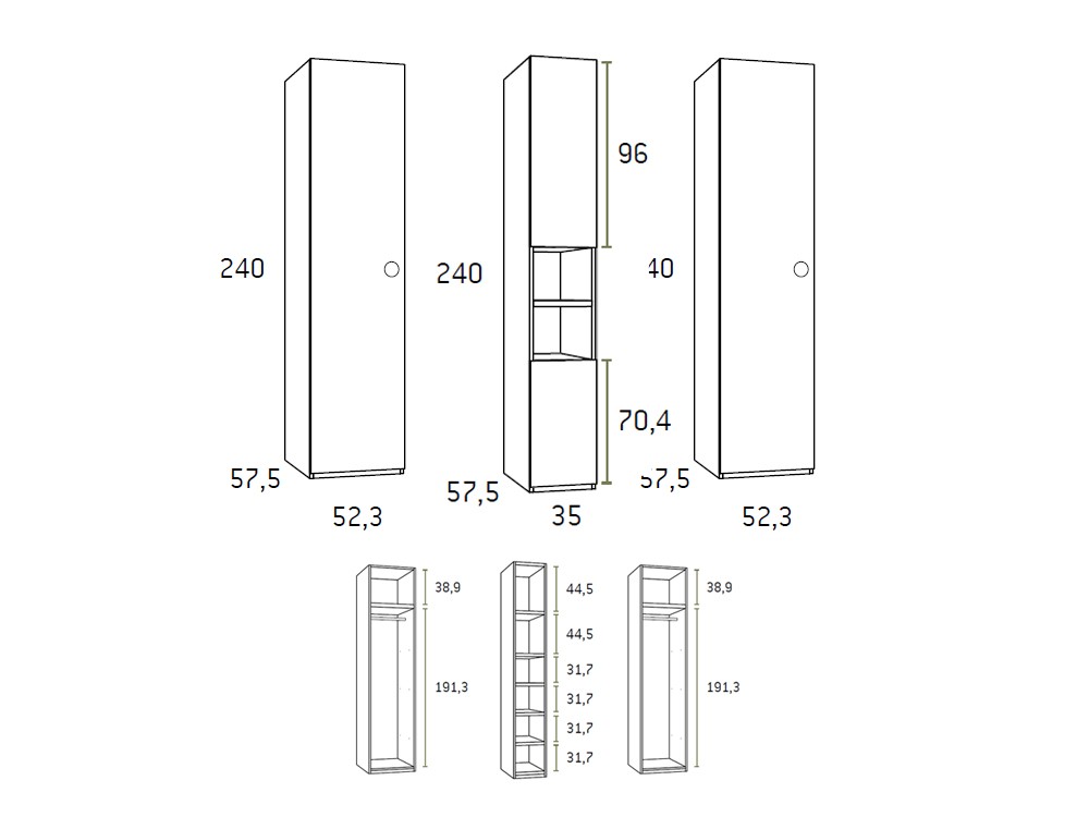 Medidas del armario advance formas 059 de Glicerio Chaves