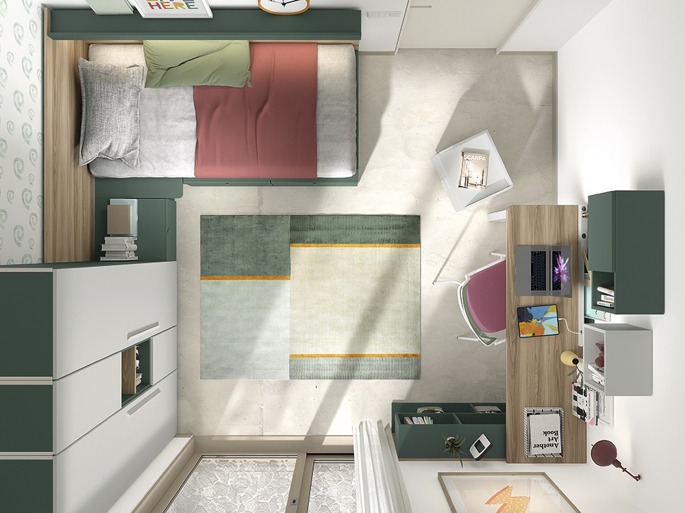 Vista del dormitorio AD059 de Glicerio Chaves