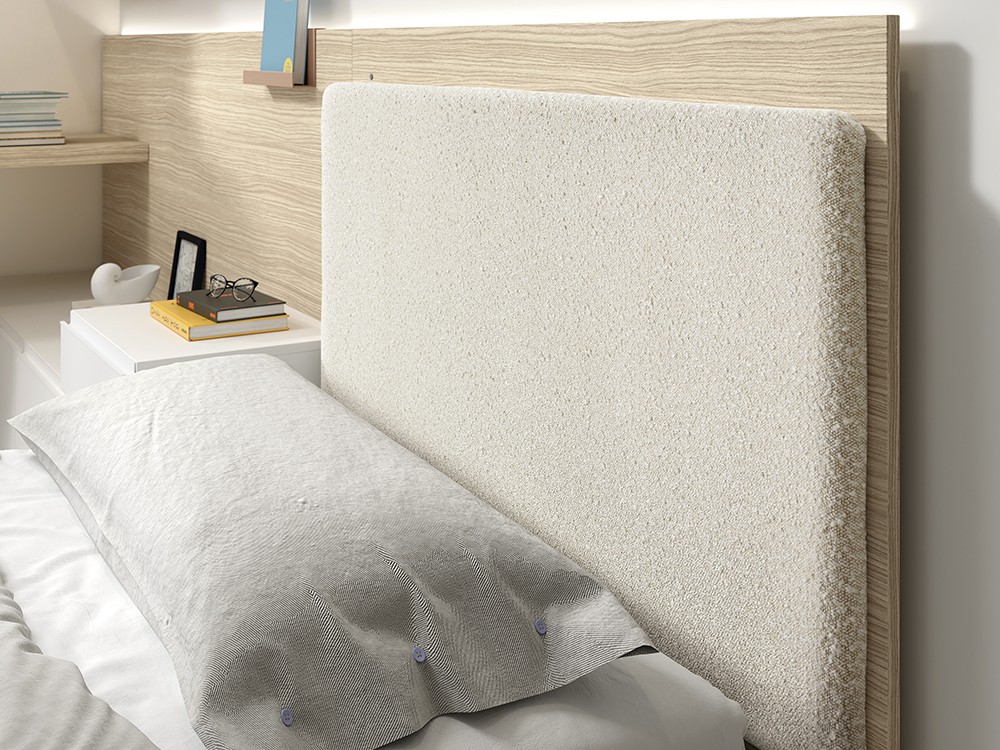 Cabecero tapizable en varios tejidos de la carta de la colección Advance de Glicerio Chaves