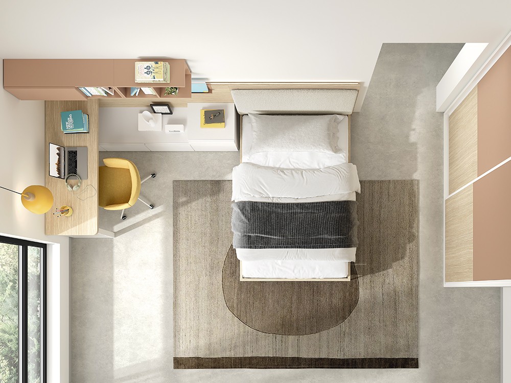 Vista del dormitorio de Glicerio Chaves Advance Formas 060