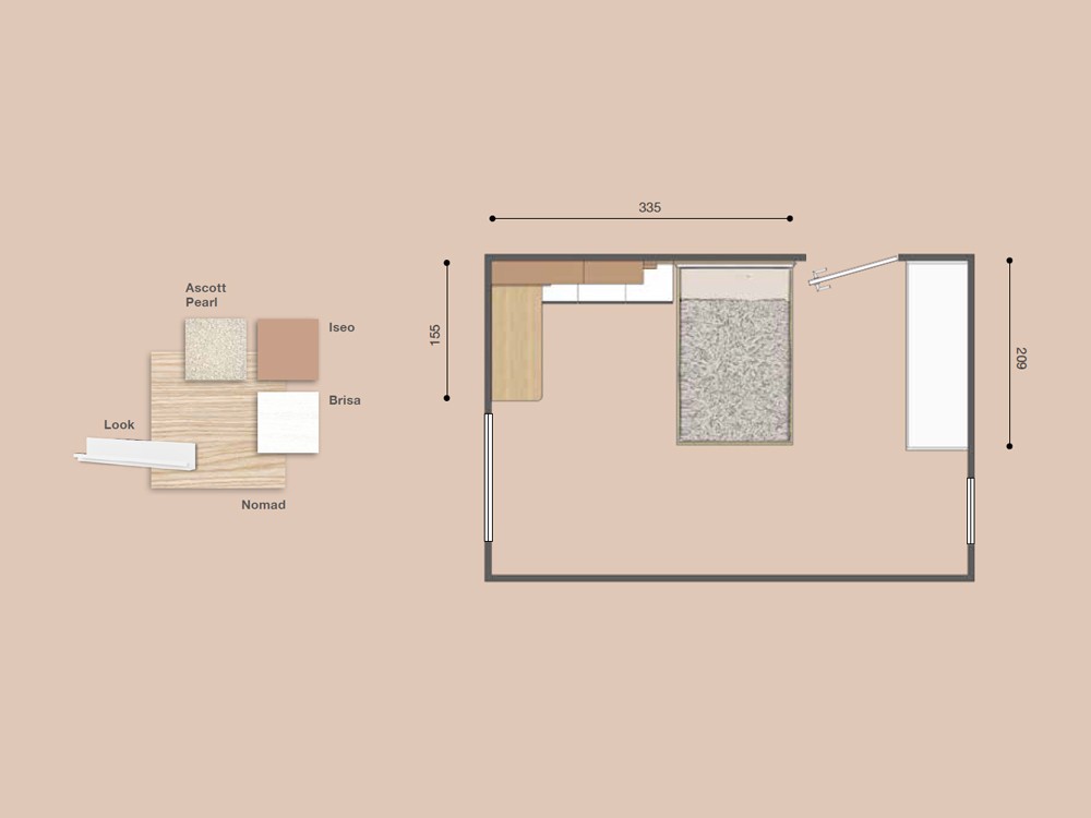 Plano del dormitorio AD060 de Glicerio Chaves