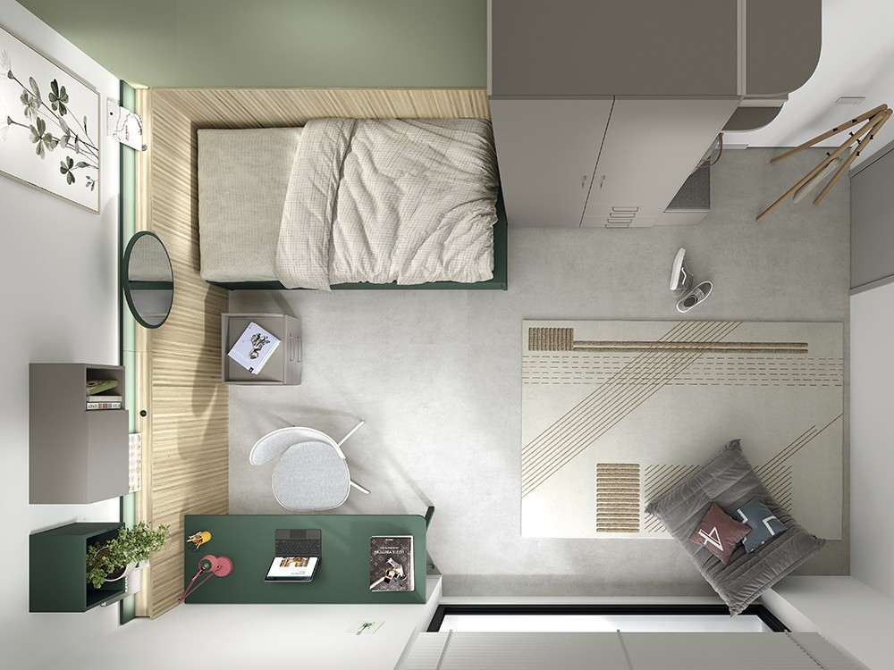 Vista del dormitorio AD061 de Glicerio Chaves.