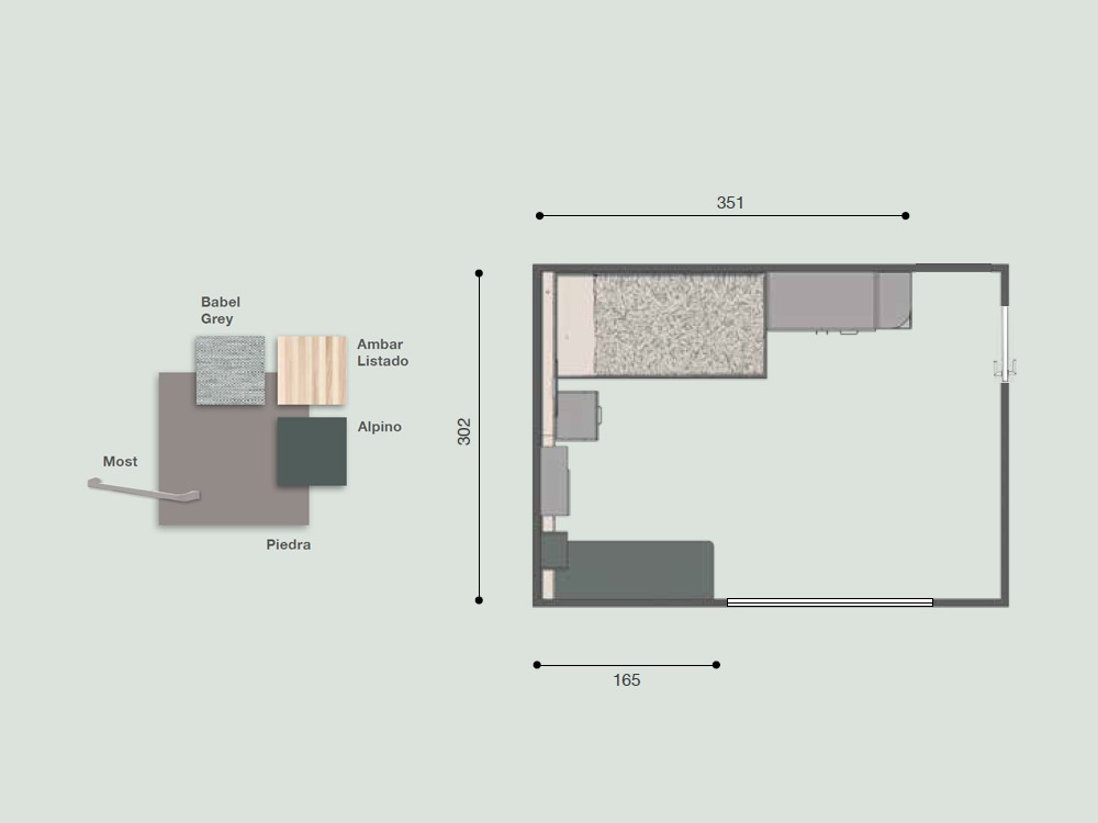 Plano del dormitorio juvenil de Glicerio Chaves Advance Formas 061