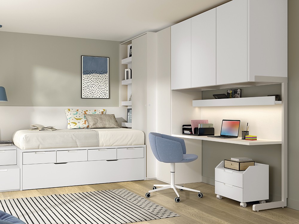 Puedes personalizar el dormitorio para adaptarlo a tu hogar, colección Advance Formas de Glicerio Chaves