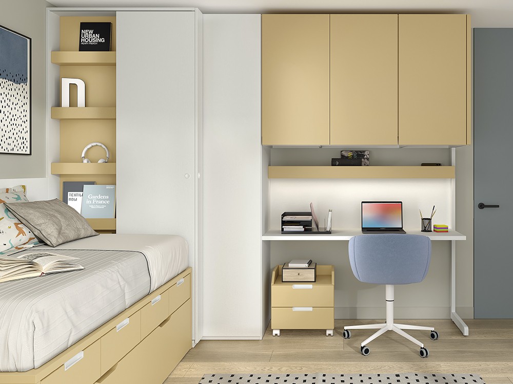 Armario rincón reducido para adosar a compacto de la colección Advanced Formas de Glicerio Chaves