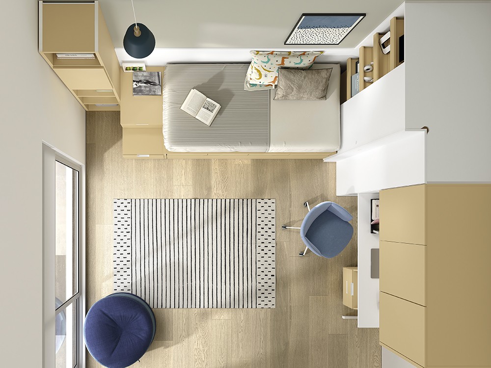 Vista del dormitorio AD062 de Glicerio Chaves