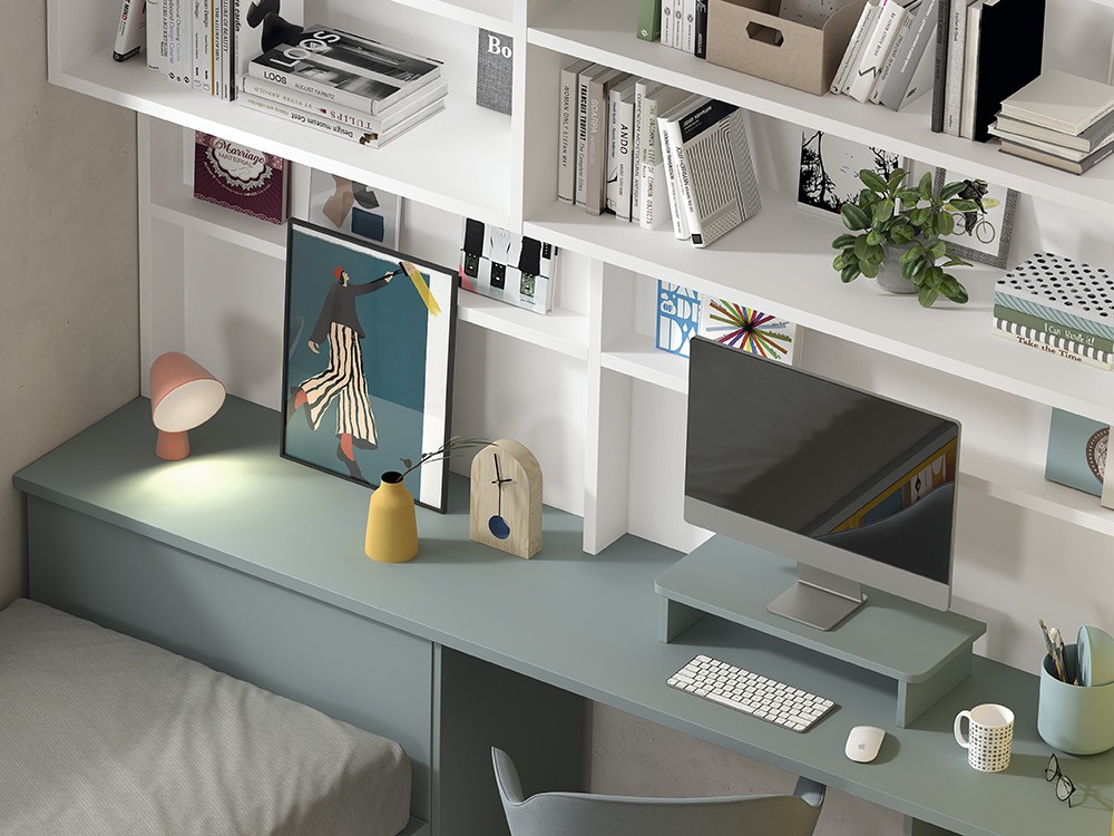 Zona de estudio completa con librería Advance Formas de Glicerio Chaves AD063