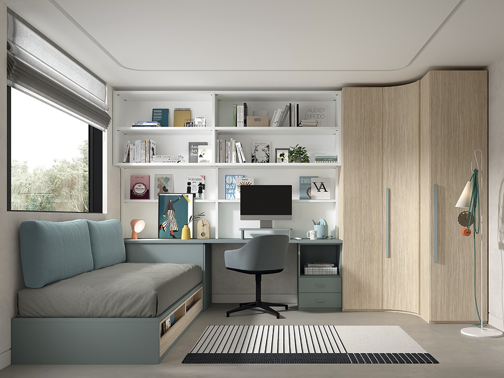 Dormitorio juvenil a medida de la colección Advance Formas 063 Glicerio Chaves