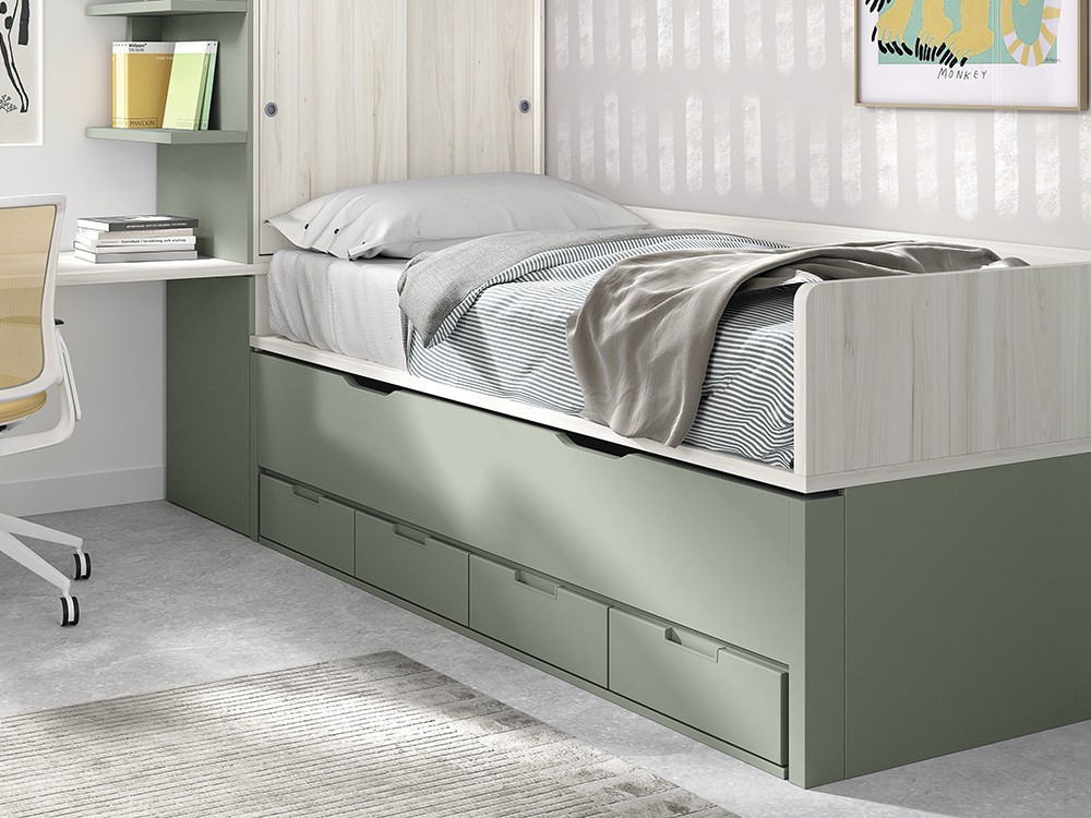 Con corona alta en dos laterales, puedes pedir corona alta en toda la cama AD064 de Glicerio Chaves