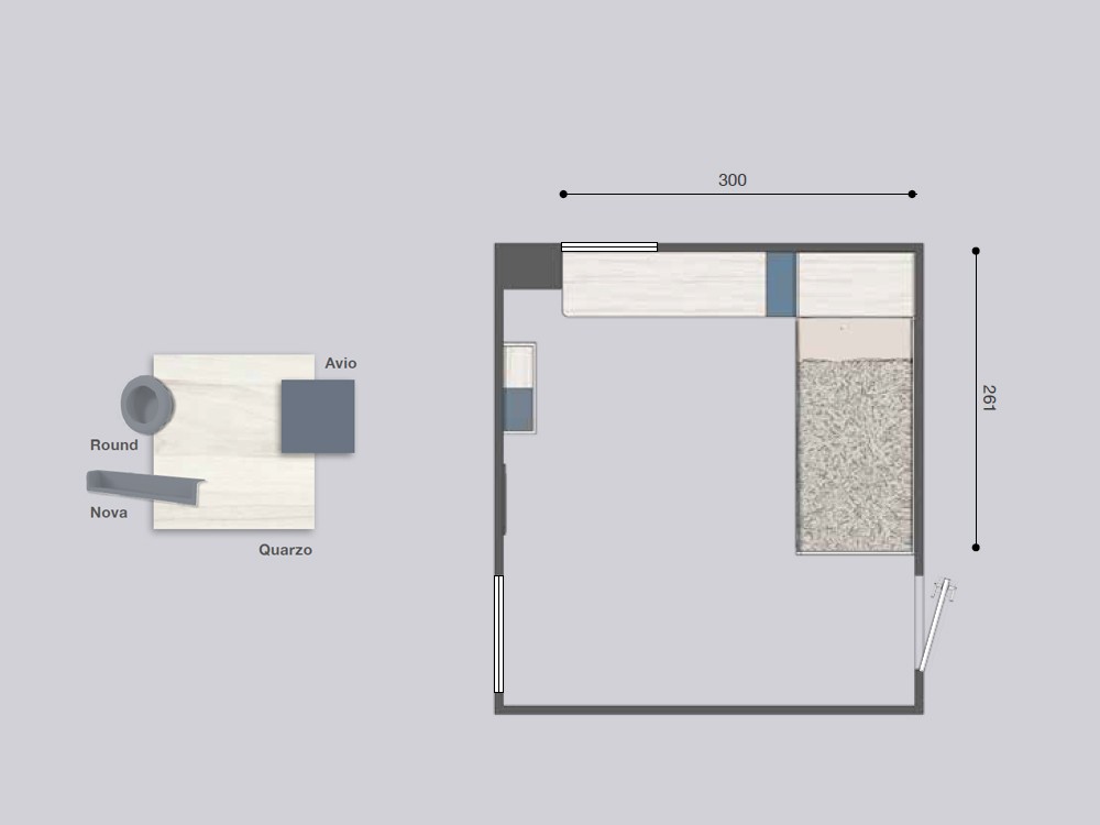 Plano del dormitorio AD064 de Glicerio Chaves