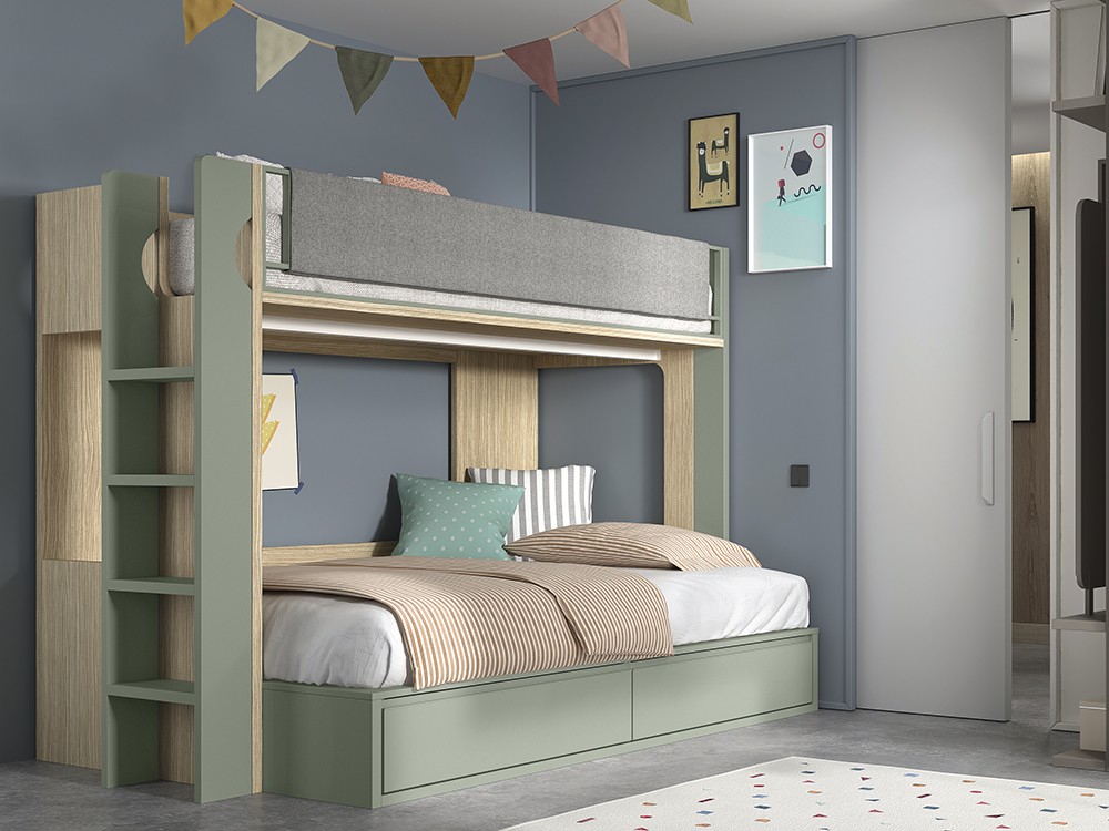 Puedes personalizar tu litera o cama alta en los acabados de Glicerio Chaves Advance Formas