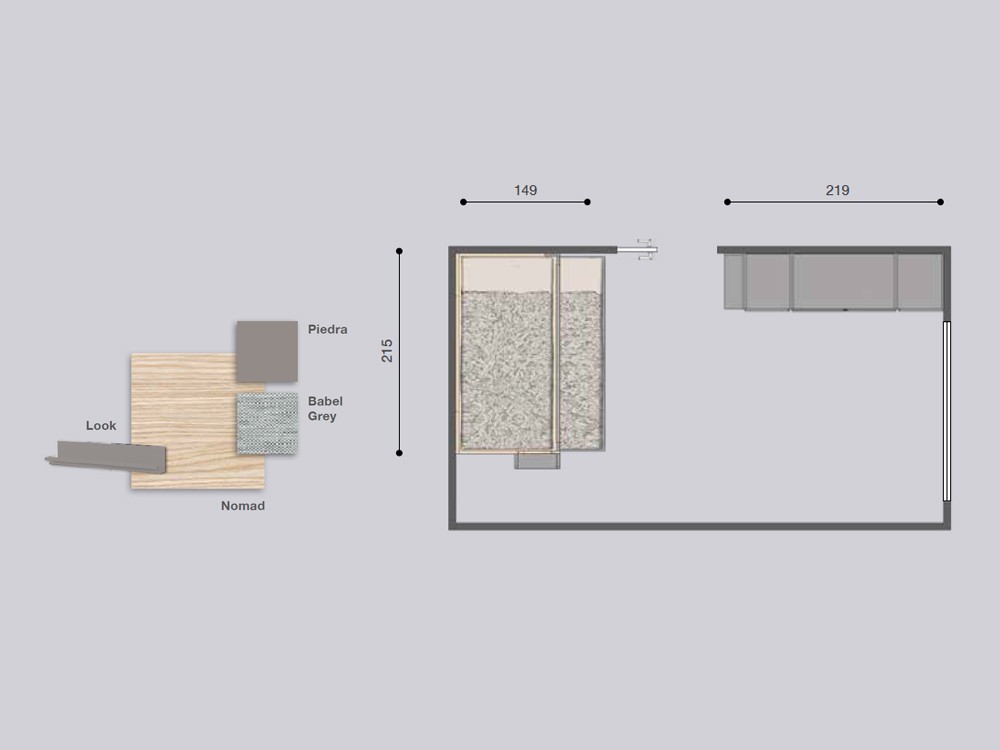 Plano del dormitorio AD065 de Glicerio Chaves