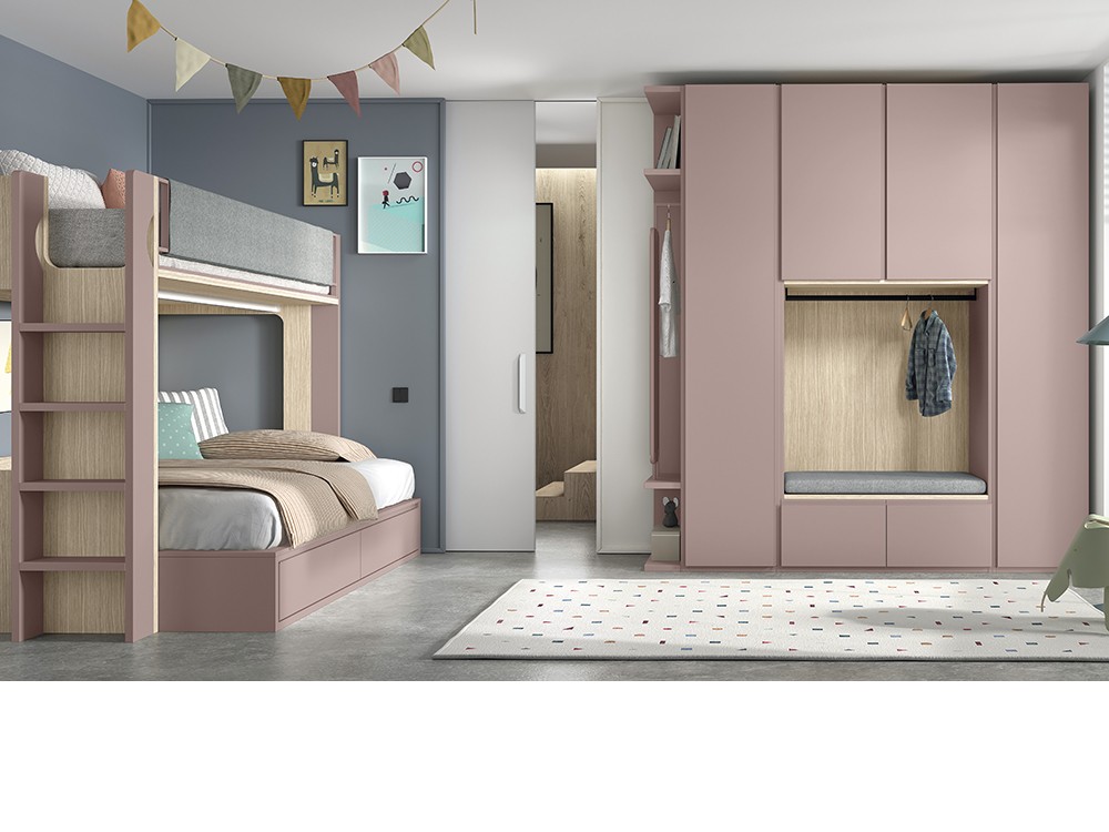 Colección Advance Formas de Glicerio Chaves de mueble juvenil a medida