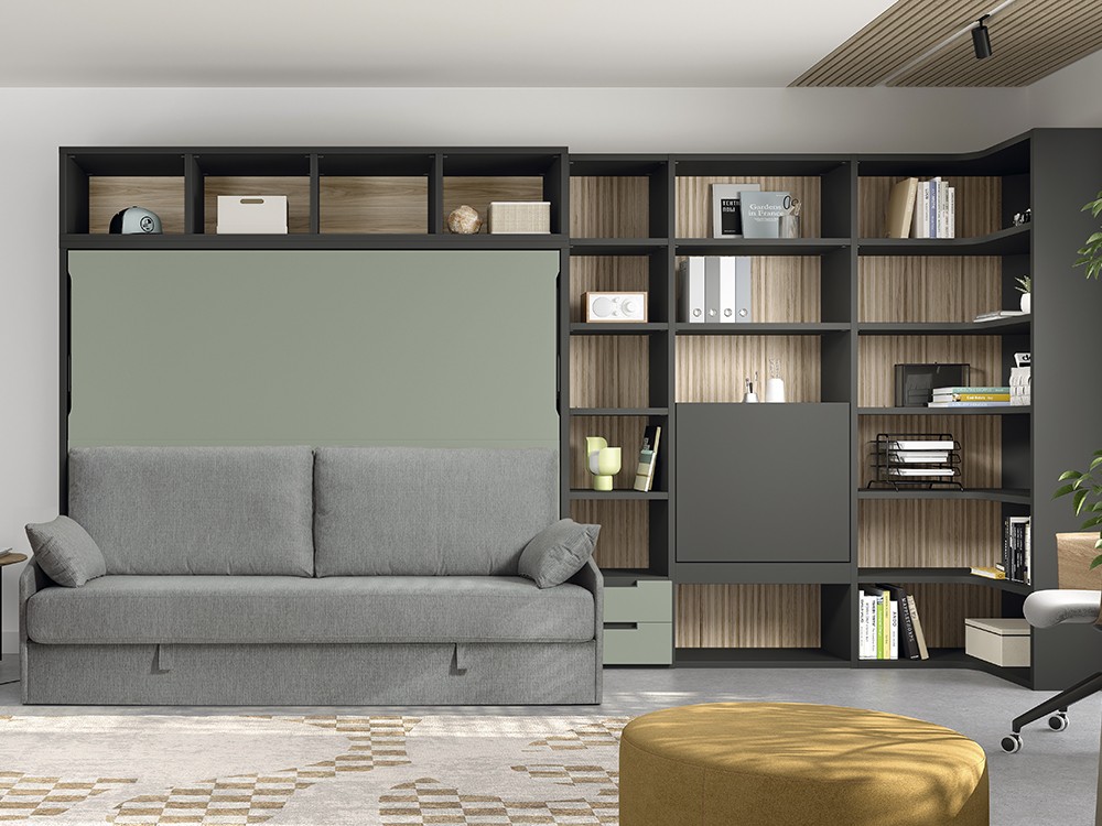 Dormitorio completo con cama abatible con sofá Advance Formas 066 de Glicerio Chaves