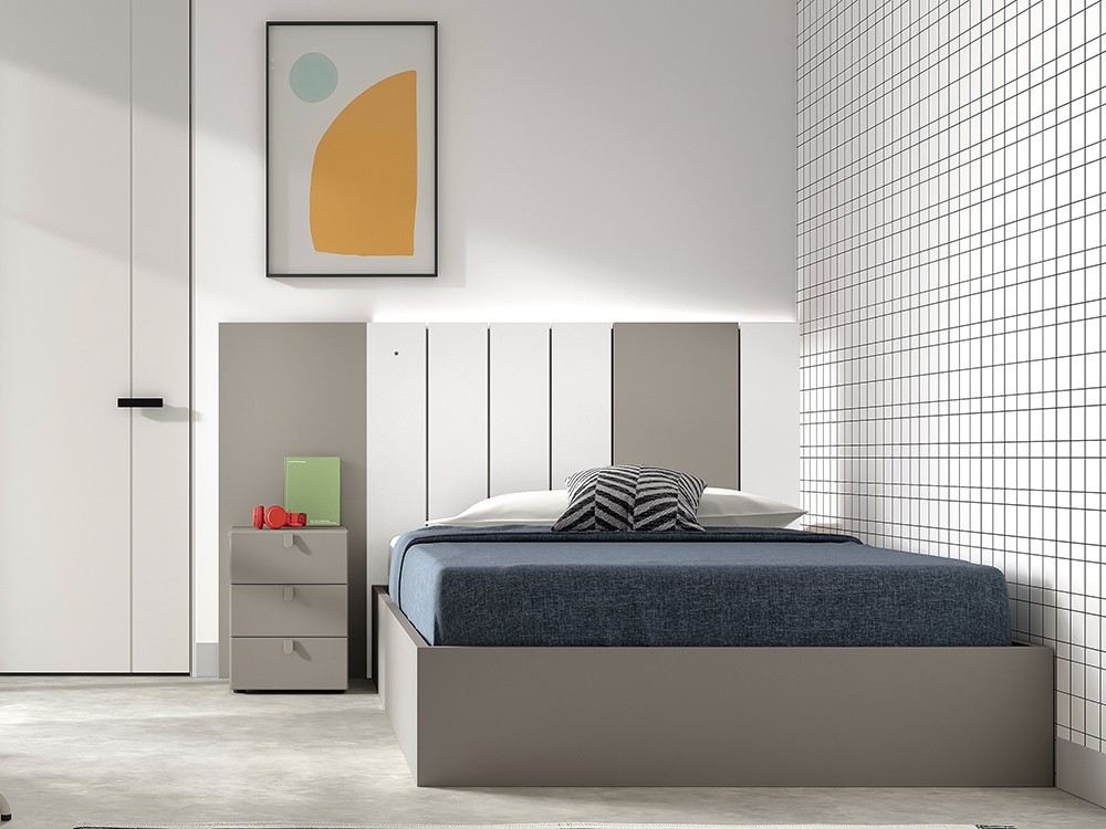 Cama con cabecero y arcón AD068 de Glicierio Chaves