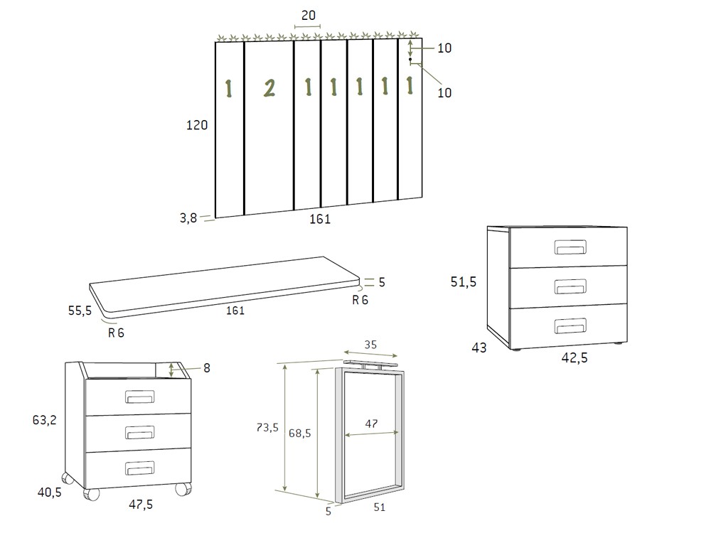 Medidas del dormitorio de Advance Formas 068 de Glicerio Chaves