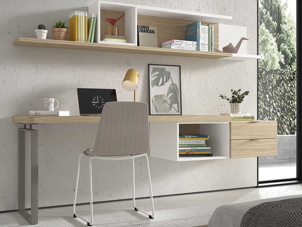 Zona de estudio del dormitorio Advance Formas 069 de Glicerio Chaves