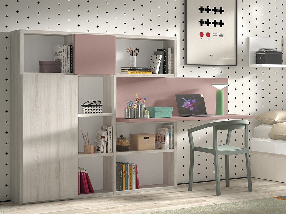 Mueble multifunción con escritorio y librería de Glicerio Chaves
