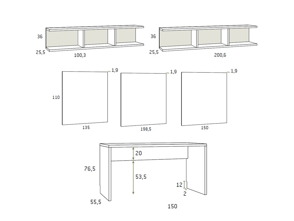 Medidas de la zona de estudio Formas 302 de Glicerio Chaves