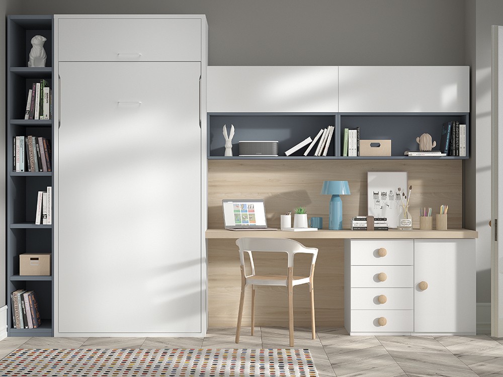 Cama abatible vertical 90 con altillo F264