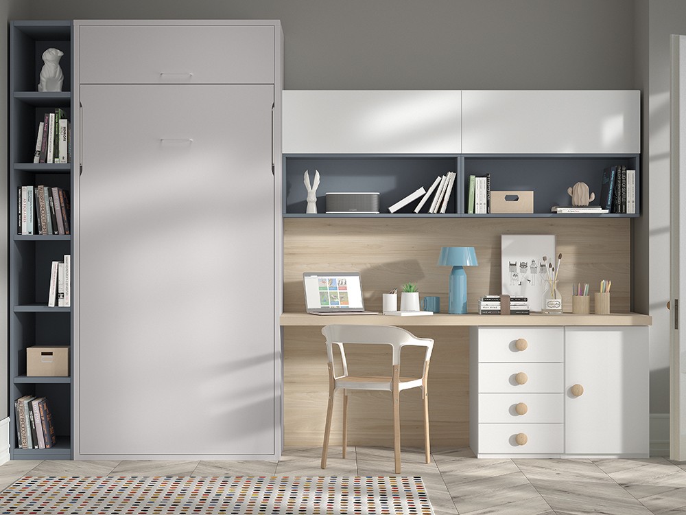 Cama abatible vertical 90 con altillo F264