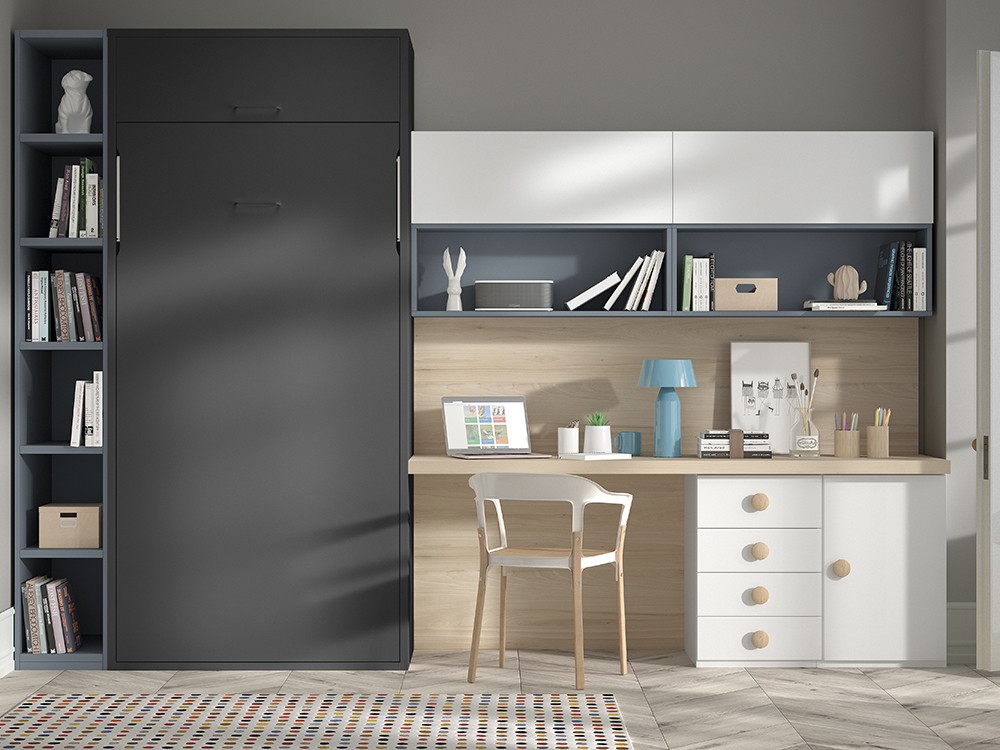 Cama abatible vertical 90 con altillo F264