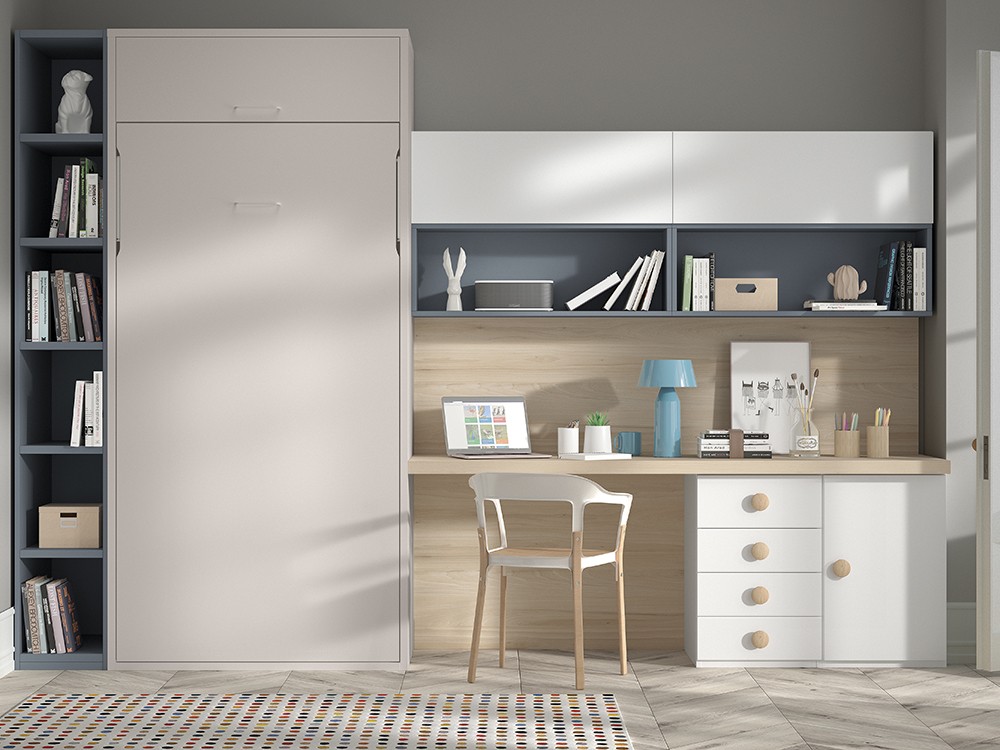 Cama abatible vertical 90 con altillo F264