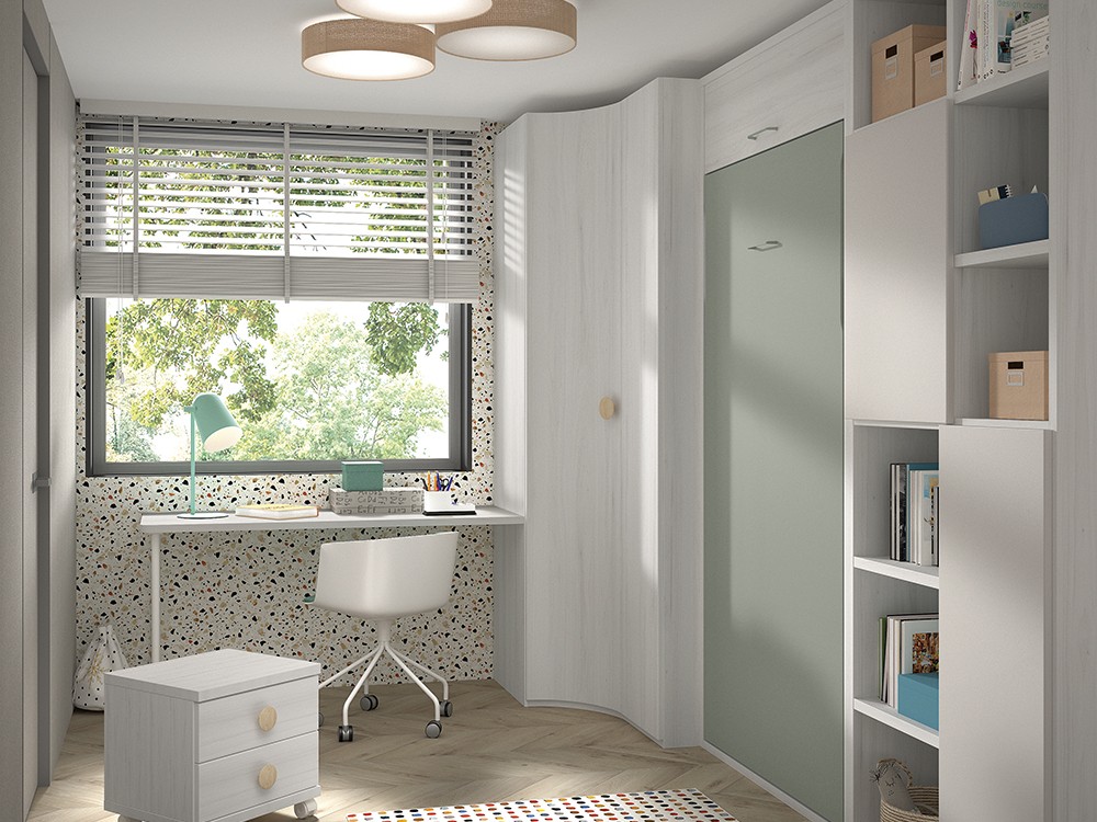 Cama abatible vertical 90 con altillo F262