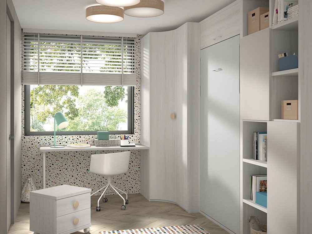 Cama abatible vertical 90 con altillo F262