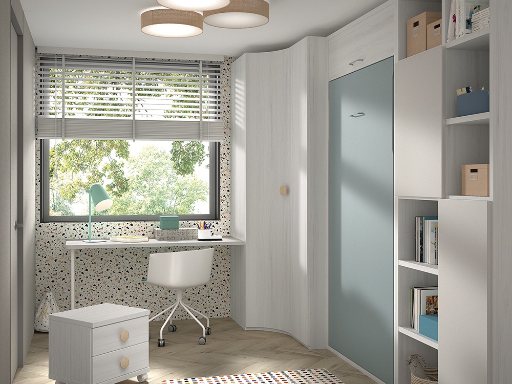 Cama abatible vertical 90 con altillo F262