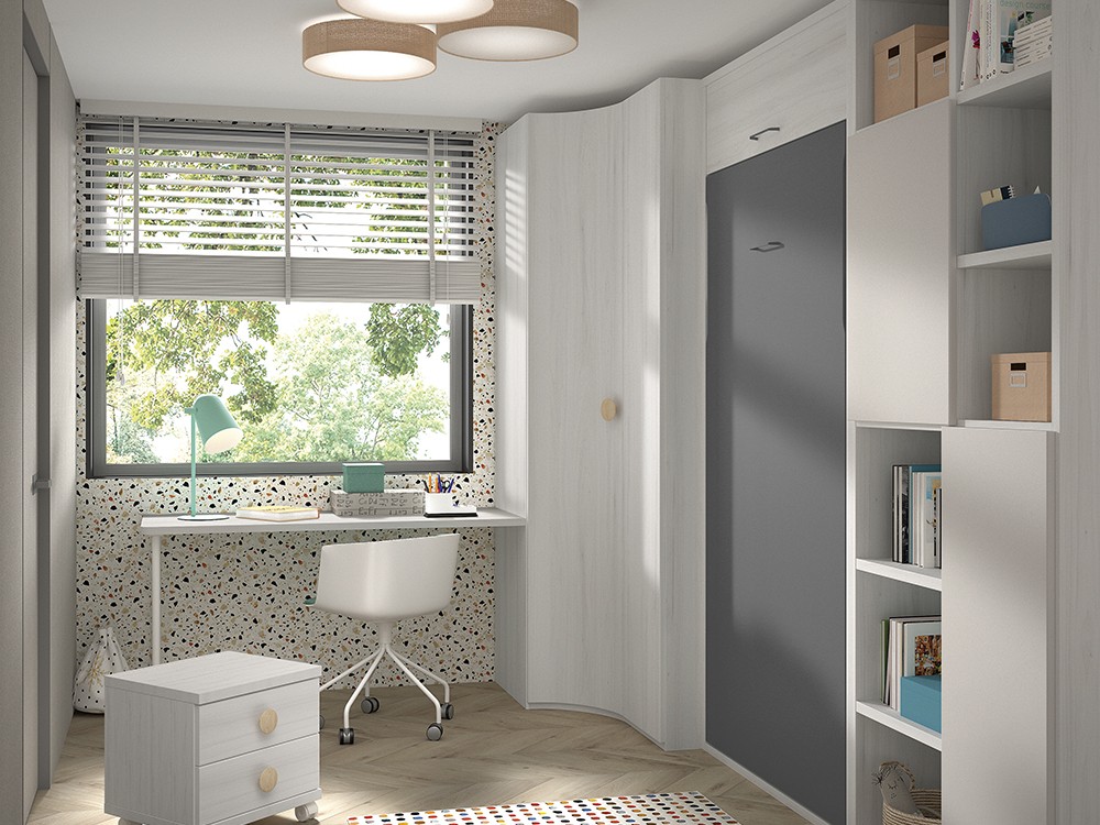 Cama abatible vertical 90 con altillo F262