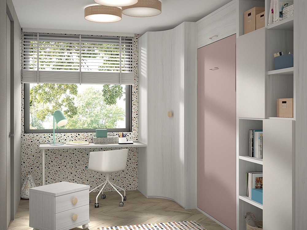 Cama abatible vertical 90 con altillo F262