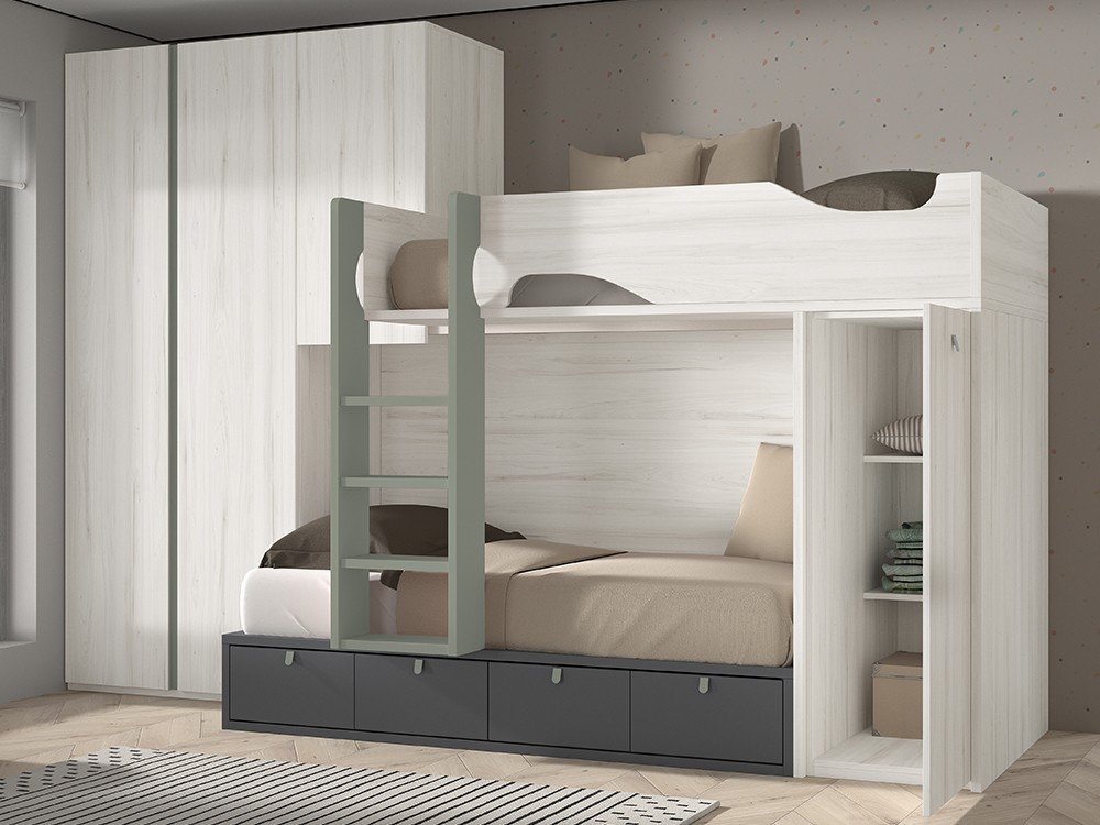 Cama tren con armario F215