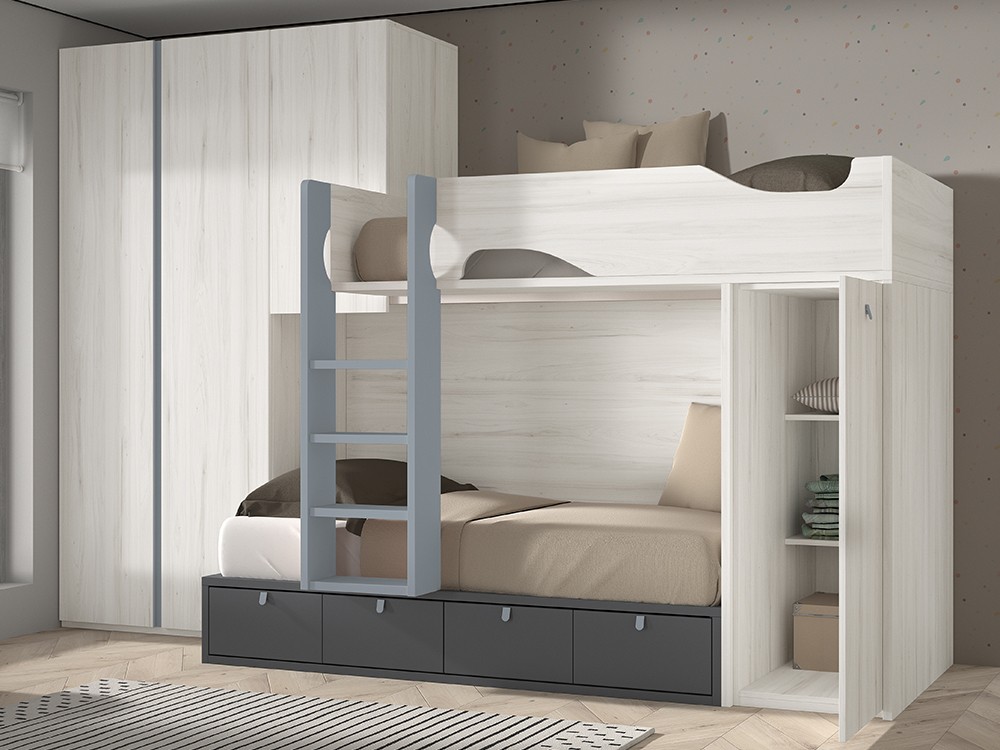 Cama tren con armario F215