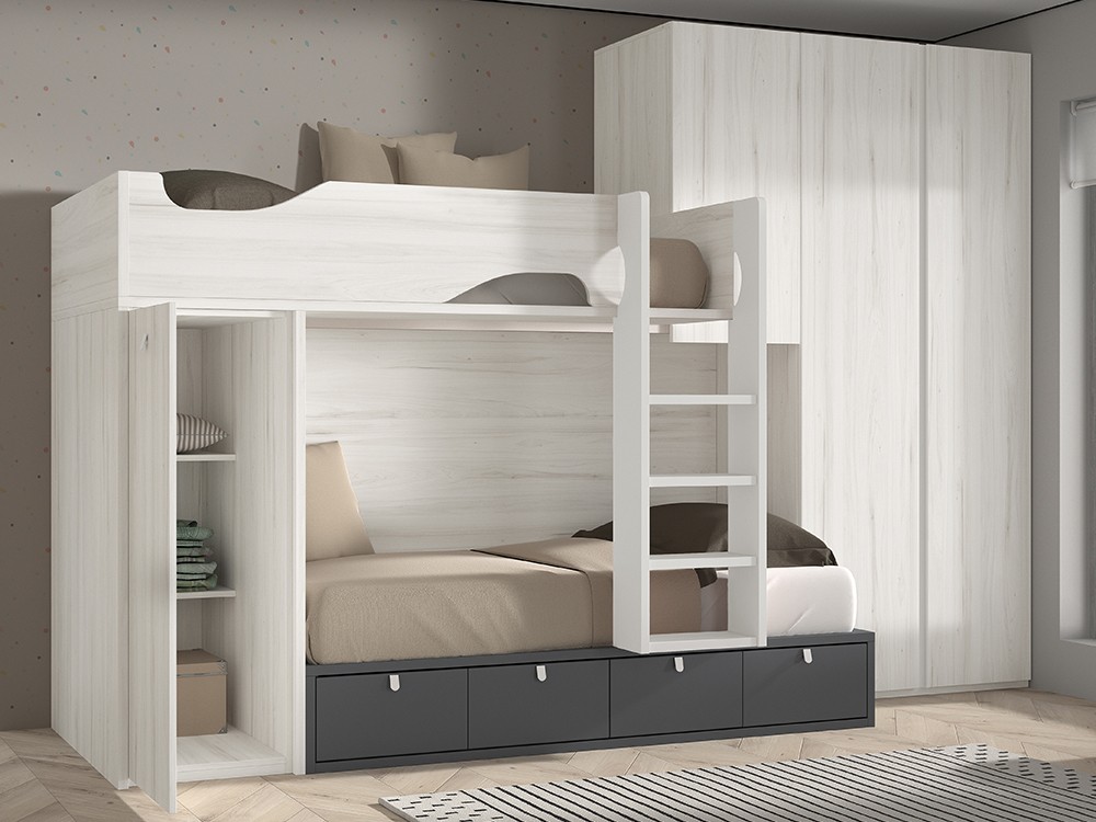 Cama tren con armario F215