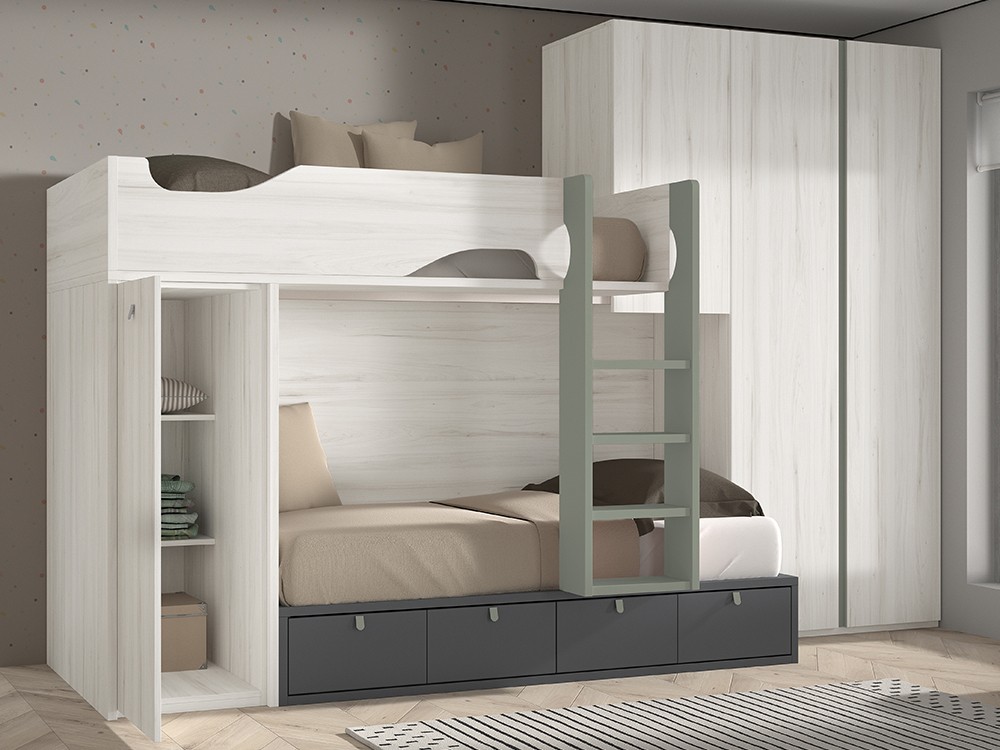 Cama tren con armario F215