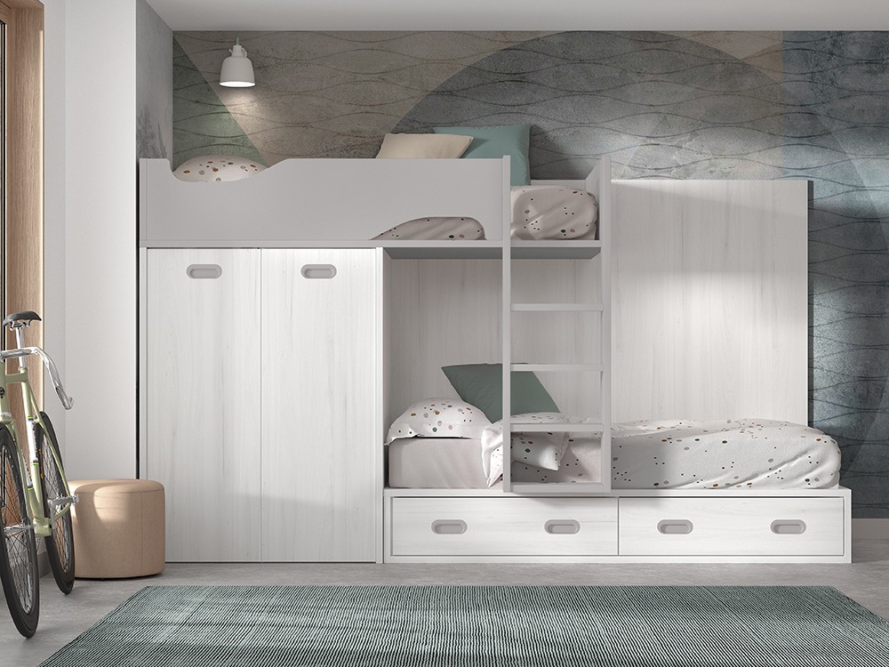 Cama tren con armario F214