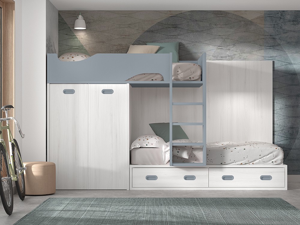 Cama tren con armario F214