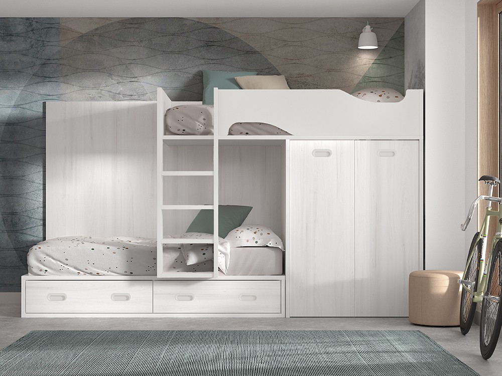 Cama tren con armario F214